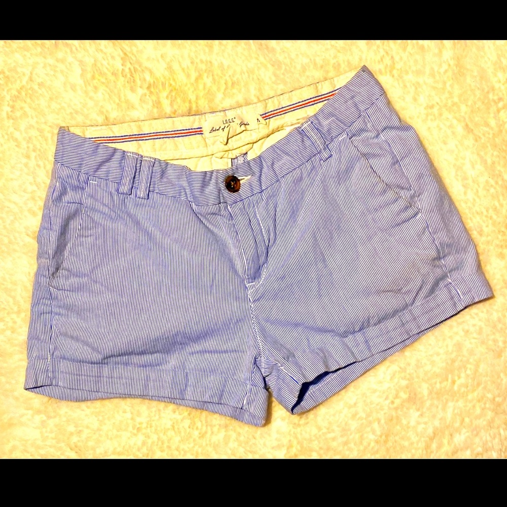 Girls H & M blue and white shorts, size 4-junior